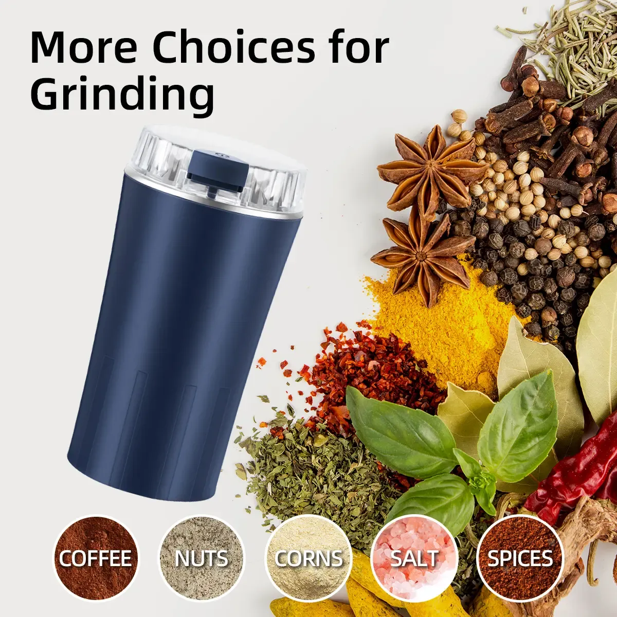 Small Size, Big Power – The Ultimate Portable Grinder in Blue!