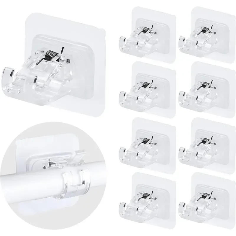 8 Pieces, Zero Drills – Hang Curtains Anywhere in Seconds!