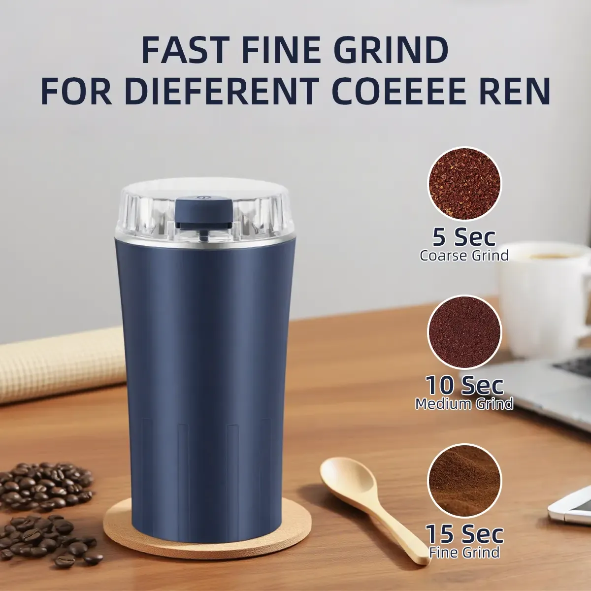 Small Size, Big Power – The Ultimate Portable Grinder in Blue!