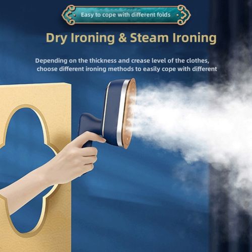 Business-level professional household ironing machine, portable mini vertical electric handheld folding electric iron for household, business and travel use (Sapphire Blue)