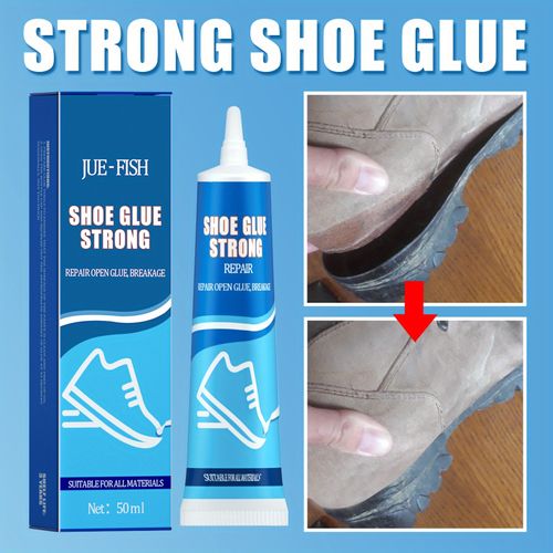 Two-piece shoe repair glue, 2.03 ounces of quick-drying transparent adhesive, suitable for various types of shoes, woven shoes, leather sports shoes, crack-resistant bottom repair, essential for home use, plastic material
