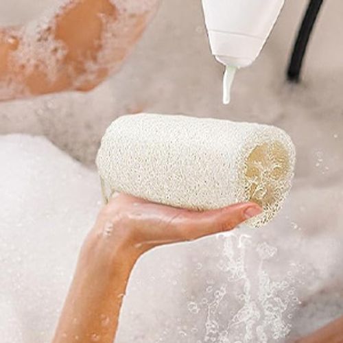 Organic and natural cucumber fibers  Unbleached natural cucumbers  Used for body exfoliation and kitchen cleaning  Eco-friendly bathtub  Shower scrubber  For face, back, tableware  Natural cucumber fibers  5 pieces