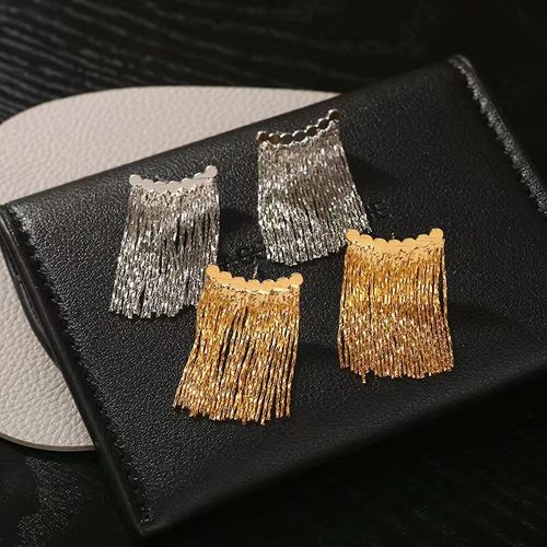 S925 Silver Needle Waterfall Tassel Earrings with Female Temperament, High Grade, Cold Wind, Internet Celebrity Earrings, Fashionable and Versatile Earrings