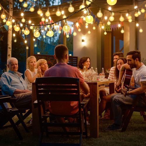 Outdoor solar light string 20FT 30 LED crystal spherical light string solar outdoor light strip with 8 lighting modes, courtyard pendant light suitable for garden, camping, and party decoration warm light