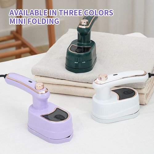 Travel Steamer for Clothes, 180° Rotary Garment Iron, 2in1 Dry and Wet Steamers, Portable Handheld Garment Irons, Wrinkle Remover Steamer Iron with Tip, Mini Electric Irons for Travel Home (Purple)