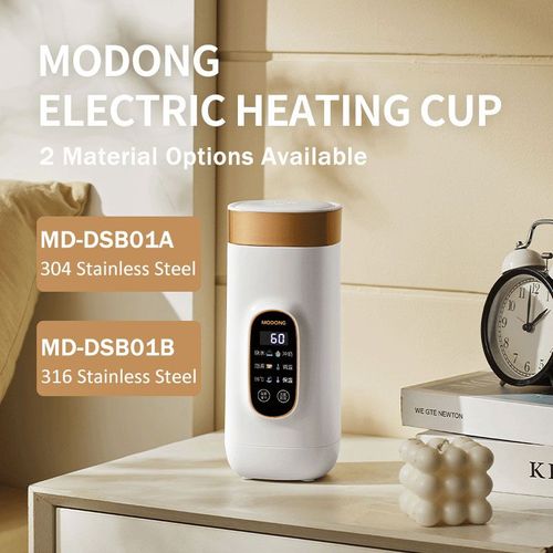 Electric hot water cup - stainless steel mini portable travel electric water warmer - 650ml insulated water jug