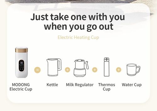 Electric hot water cup - stainless steel mini portable travel electric water warmer - 650ml insulated water jug