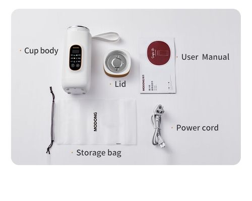 Electric hot water cup - stainless steel mini portable travel electric water warmer - 650ml insulated water jug