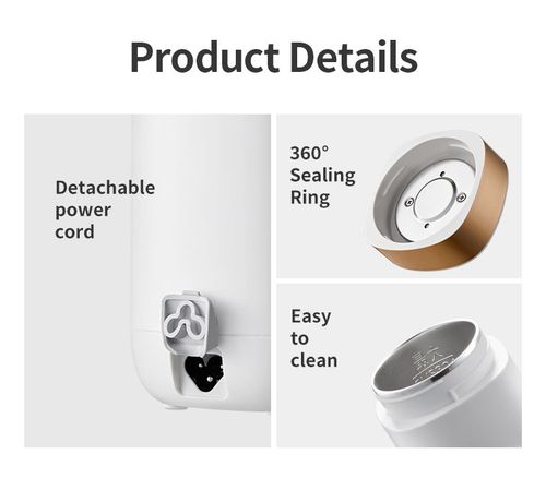 Electric hot water cup - stainless steel mini portable travel electric water warmer - 650ml insulated water jug