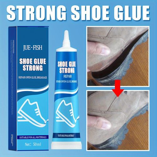 Two-piece shoe repair glue, 2.03 ounces of quick-drying transparent adhesive, suitable for various types of shoes, woven shoes, leather sports shoes, crack-resistant bottom repair, essential for home use, plastic material