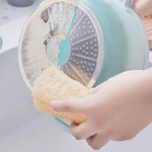 Organic and natural cucumber fibers  Unbleached natural cucumbers  Used for body exfoliation and kitchen cleaning  Eco-friendly bathtub  Shower scrubber  For face, back, tableware  Natural cucumber fibers  5 pieces