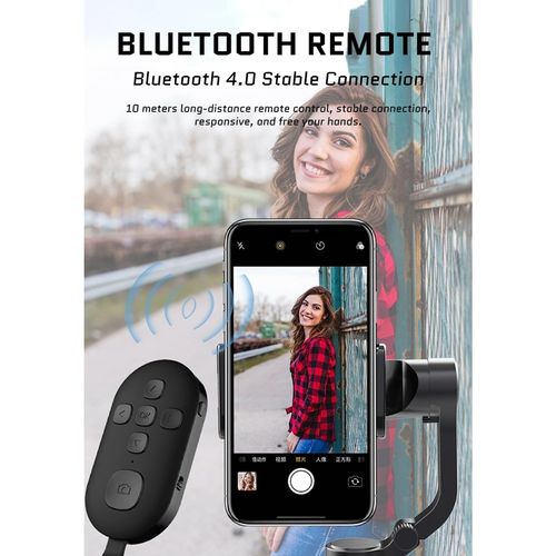 Bluetooth remote control, suitable for e-book page flipping, smartphone camera remote shutter button, rechargeable short video scrolling ring, suitable for smartphones and tablets (black)
