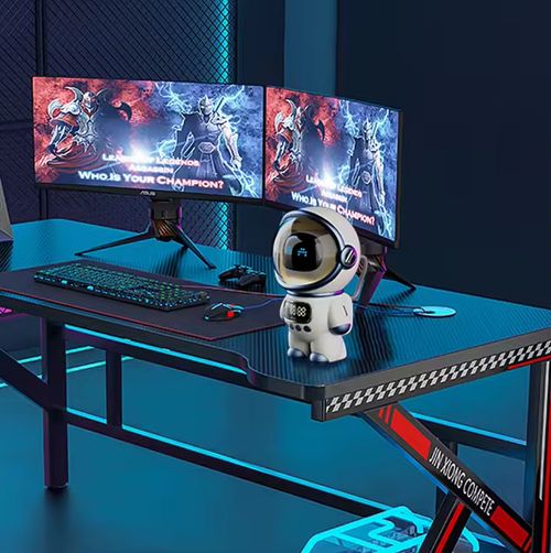AI Robot Portable Astronaut Design LED Night Light Speaker FM Radio Music Speaker Light and Gifts