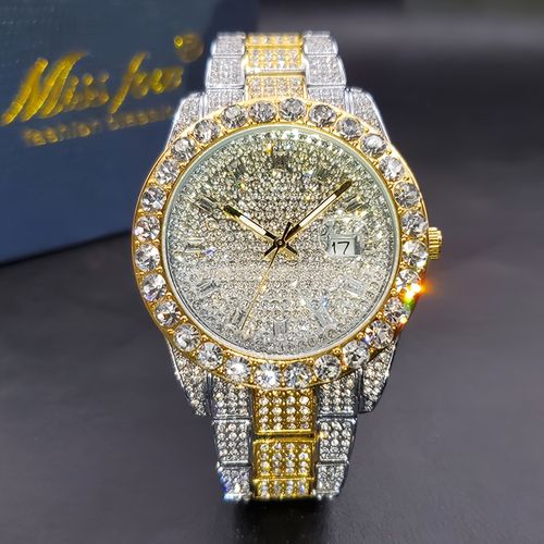 Men's classic business ice water diamond watch, classic and fashionable watch