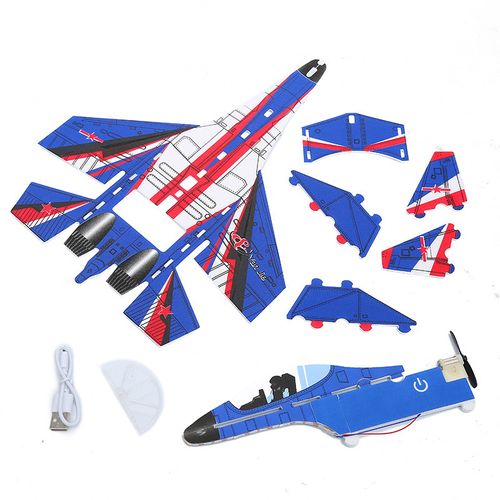 New toy electric aircraft fighter Su-27 foam hand-thrown unmanned glider gyro model aircraft