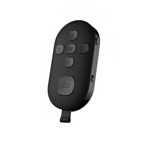 Bluetooth remote control, suitable for e-book page flipping, smartphone camera remote shutter button, rechargeable short video scrolling ring, suitable for smartphones and tablets (black)