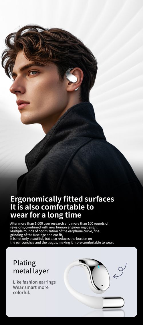 Over-ear AI intelligent translation Bluetooth headphones - open type, non-in-the-ear, long battery life, suitable for  for Travel Business and Learning