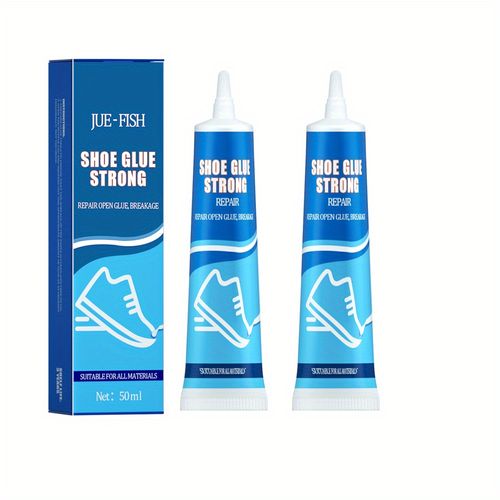 Two-piece shoe repair glue, 2.03 ounces of quick-drying transparent adhesive, suitable for various types of shoes, woven shoes, leather sports shoes, crack-resistant bottom repair, essential for home use, plastic material