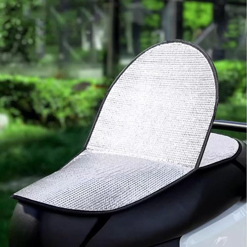 Motorcycle Cooling seat Cover Summer Sun Reflective Seat ant Protection Heat Resistant Shield Cooler Insulation Seat Protector Foil Material Fits Electric Scooter and Motorcycle