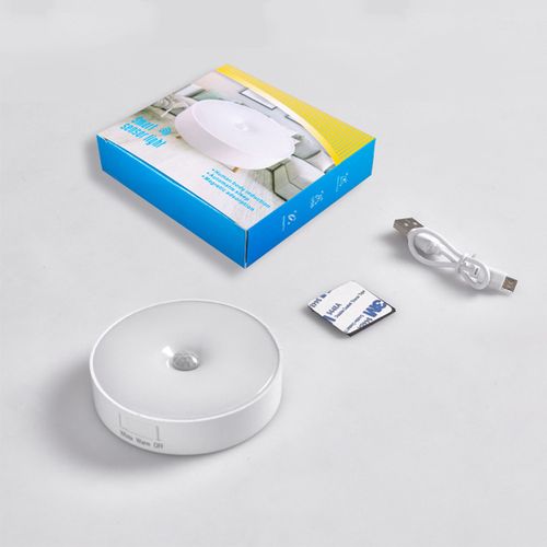 Indoor motion sensor light, USB charging, large battery, long-lasting use, can be attached anywhere, suitable for home kitchen, hallway, cabinet, and bathroom lighting
