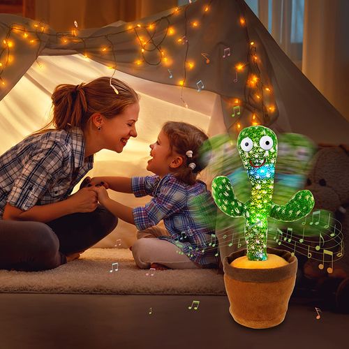 Talking Cactus Baby Toy Dancing Cactus Repeats What You say for Kids with English Songs Dancing Toy for Gift Toddle Girls Boys