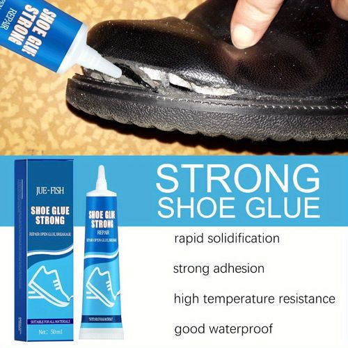 Two-piece shoe repair glue, 2.03 ounces of quick-drying transparent adhesive, suitable for various types of shoes, woven shoes, leather sports shoes, crack-resistant bottom repair, essential for home use, plastic material