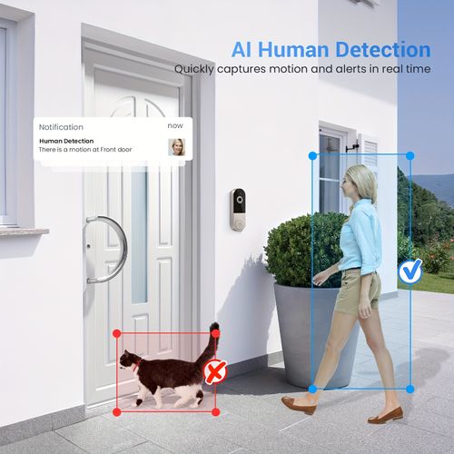 2.4G Wi Fi 1080p Wires Video Doorbell Camera With Ring