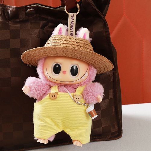 Rubble clothes, Bubble Mart doll clothes, Authentic T-shirt, Strap pants, Pendant doll clothes, 1st generation