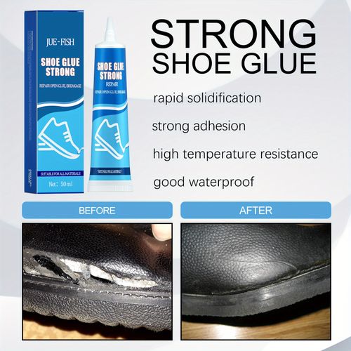Two-piece shoe repair glue, 2.03 ounces of quick-drying transparent adhesive, suitable for various types of shoes, woven shoes, leather sports shoes, crack-resistant bottom repair, essential for home use, plastic material