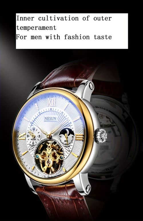 Nesun men's watch, men's mechanical watch, automatic luminous multifunctional men's watch, men's style mechanical watch, men's watch