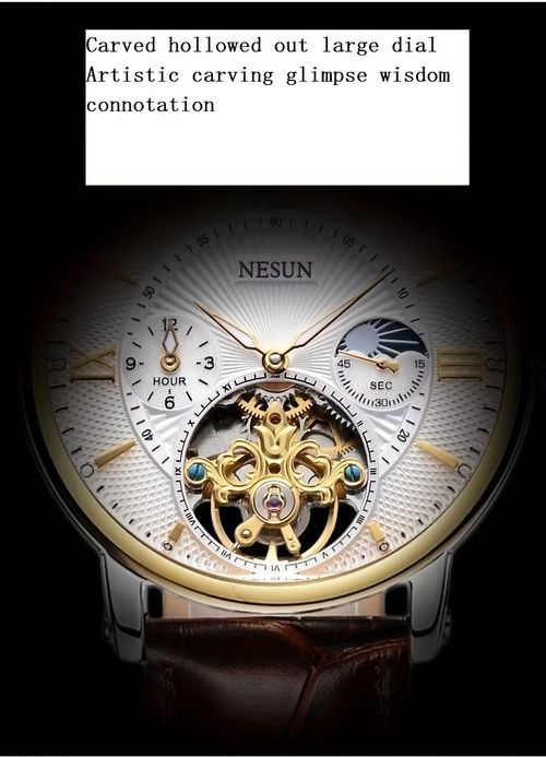 Nesun men's watch, men's mechanical watch, automatic luminous multifunctional men's watch, men's style mechanical watch, men's watch