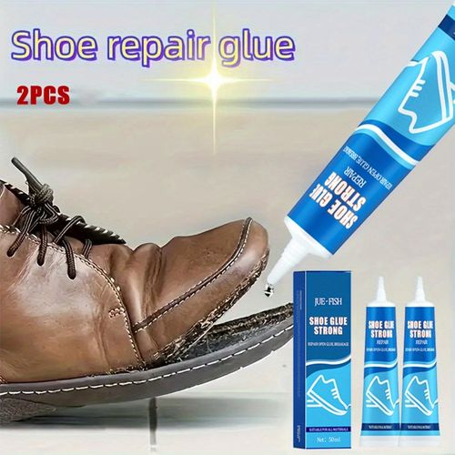 Two-piece shoe repair glue, 2.03 ounces of quick-drying transparent adhesive, suitable for various types of shoes, woven shoes, leather sports shoes, crack-resistant bottom repair, essential for home use, plastic material