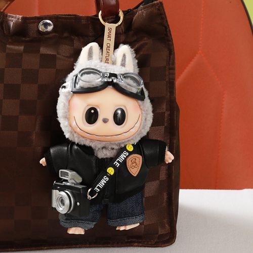 Rubble clothes, Bubble Mart doll clothes, Authentic T-shirt, Strap pants, Pendant doll clothes, 1st generation