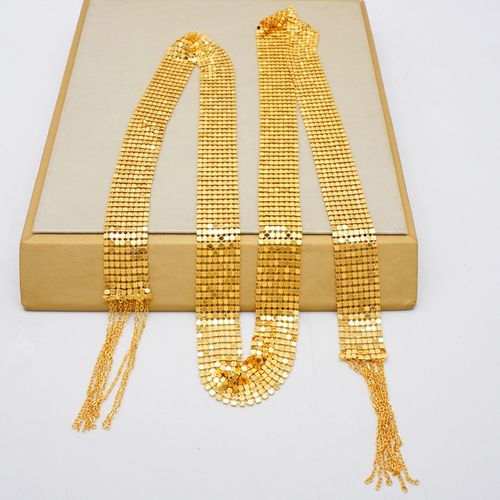 Luxury gold-plated jewelry set for African women's banquets, wedding necklaces, accessories, birthday jewelry gifts