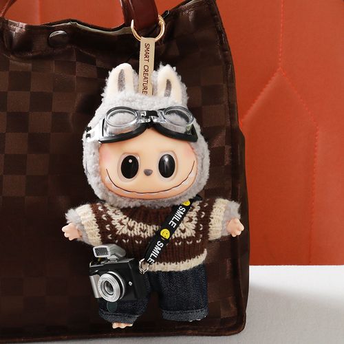 Rubble clothes, Bubble Mart doll clothes, Authentic T-shirt, Strap pants, Pendant doll clothes, 1st generation