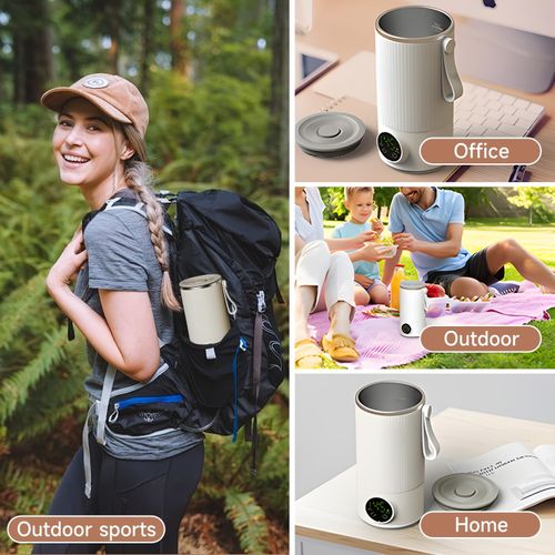 Temperature-controlled 4-in-1 -保温 cup, automatic cold and hot foam machine and milk heater, suitable for lattes, cappuccinos, macchiatos, stainless steel touchscreen portable