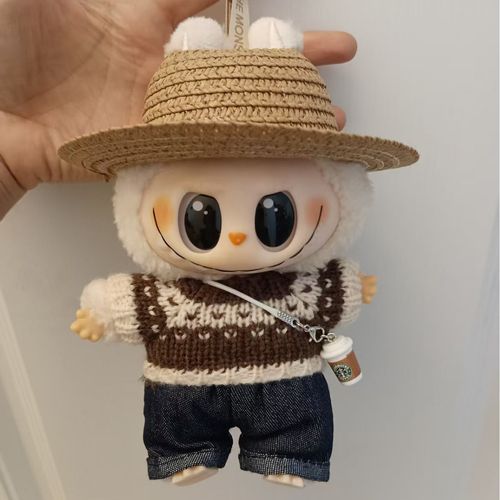 Rubble clothes, Bubble Mart doll clothes, Authentic T-shirt, Strap pants, Pendant doll clothes, 1st generation