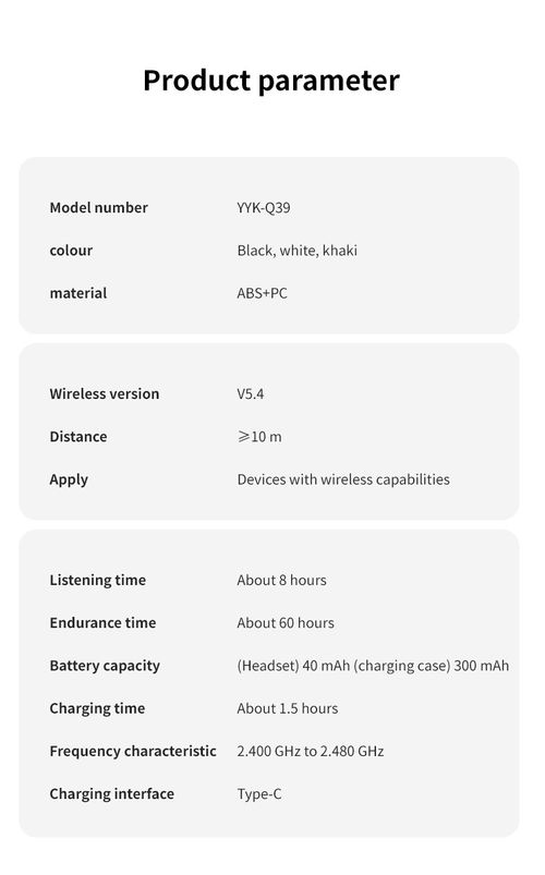Over-ear AI intelligent translation Bluetooth headphones - open type, non-in-the-ear, long battery life, suitable for  for Travel Business and Learning