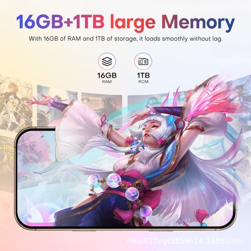 i16 Pro Max smartphone with 16GB + 1TB storage - Large screen smartphone from the original manufacturer, direct sales.