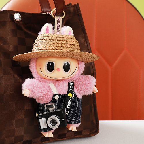 Rubble clothes, Bubble Mart doll clothes, Authentic T-shirt, Strap pants, Pendant doll clothes, 1st generation