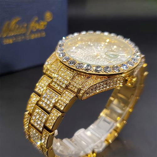 Men's classic business ice water diamond watch, classic and fashionable watch