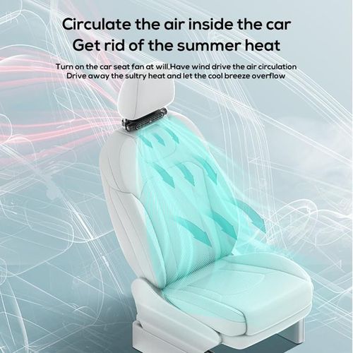 Mini Portable USB Backseat Cooling Fan,2025 New Usb Car Cooling Fans For Backseat,Kids Baby headrest Neck Fan Accessories with 3 Adjustable Wind Speeds,Car Fan for Driver and Passenger's Seat