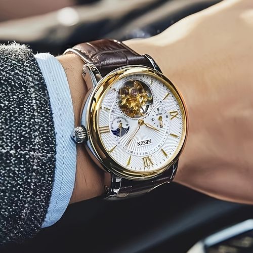 Nesun men's watch, men's mechanical watch, automatic luminous multifunctional men's watch, men's style mechanical watch, men's watch
