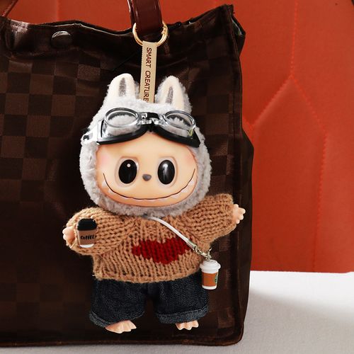 Rubble clothes, Bubble Mart doll clothes, Authentic T-shirt, Strap pants, Pendant doll clothes, 1st generation