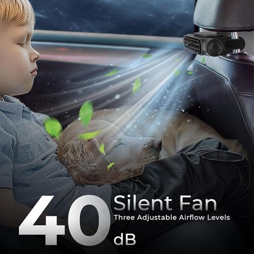 Mini Portable USB Backseat Cooling Fan,2025 New Usb Car Cooling Fans For Backseat,Kids Baby headrest Neck Fan Accessories with 3 Adjustable Wind Speeds,Car Fan for Driver and Passenger's Seat