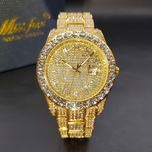 Men's classic business ice water diamond watch, classic and fashionable watch