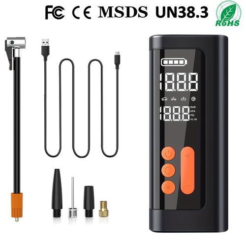 Car mounted inflation pump, portable wireless car, motorcycle, bicycle, tire, basketball pump, high-power digital display electric pump