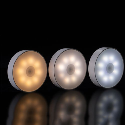 Indoor motion sensor light, USB charging, large battery, long-lasting use, can be attached anywhere, suitable for home kitchen, hallway, cabinet, and bathroom lighting