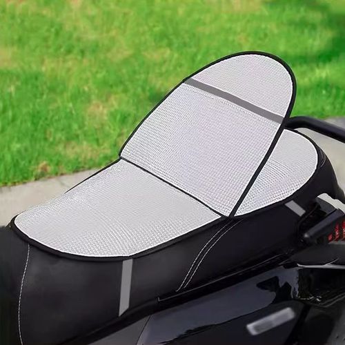 Motorcycle Cooling seat Cover Summer Sun Reflective Seat ant Protection Heat Resistant Shield Cooler Insulation Seat Protector Foil Material Fits Electric Scooter and Motorcycle