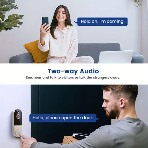 2.4G Wi Fi 1080p Wires Video Doorbell Camera With Ring